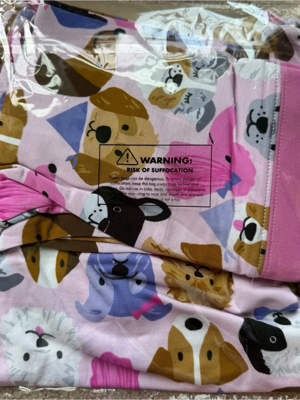 Little Sleepies Pink Puppy Parade  Long Sleeve top and bottoms 4T